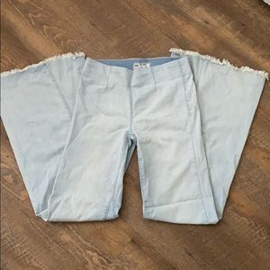 COPY - Light wash wide leg free people jeans